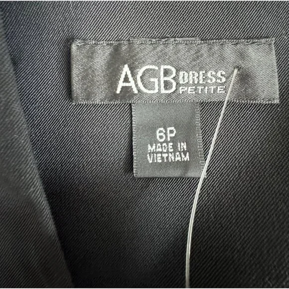 AGB Petite 2-Piece Black Sheath Dress With Vibrant Abstract Print Bolero Jacket - Picture 12 of 16